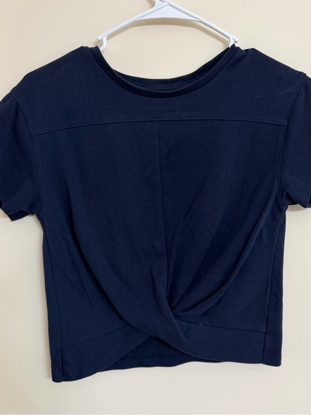 Habitual Girl’s Navy Twist-Front Short Sleeve Top